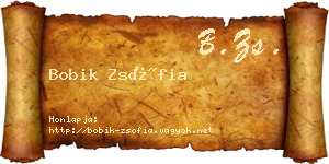 Bobik Zsófia névjegykártya