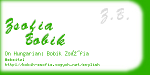zsofia bobik business card